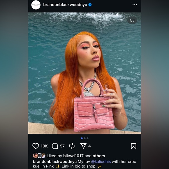 NWT Brandon Blackwood Kuei Green Lizard Print Bag🦎 - Picture 11 of 14